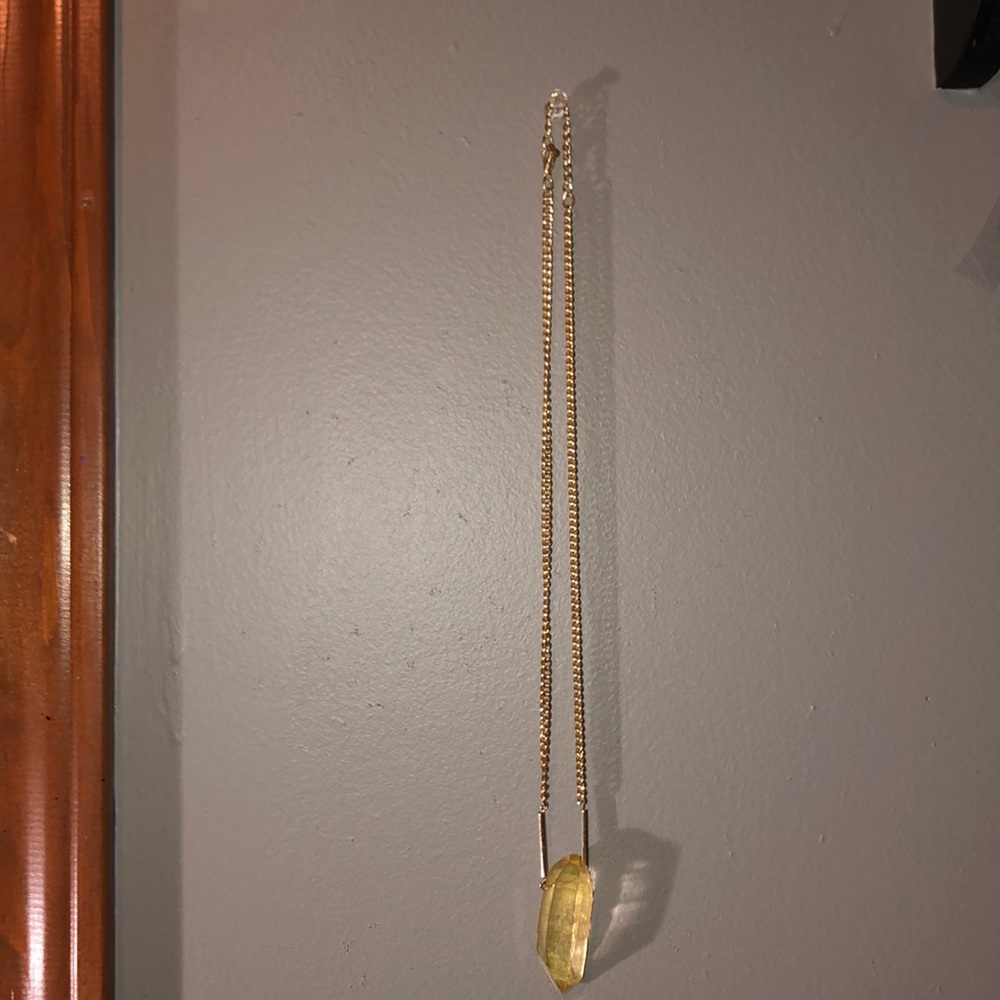 Gold crystal necklace